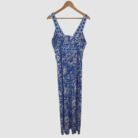 Lilly Pulitzer Blue Serena V-Neck Maxi Dress NWT - Picture 4 of 7